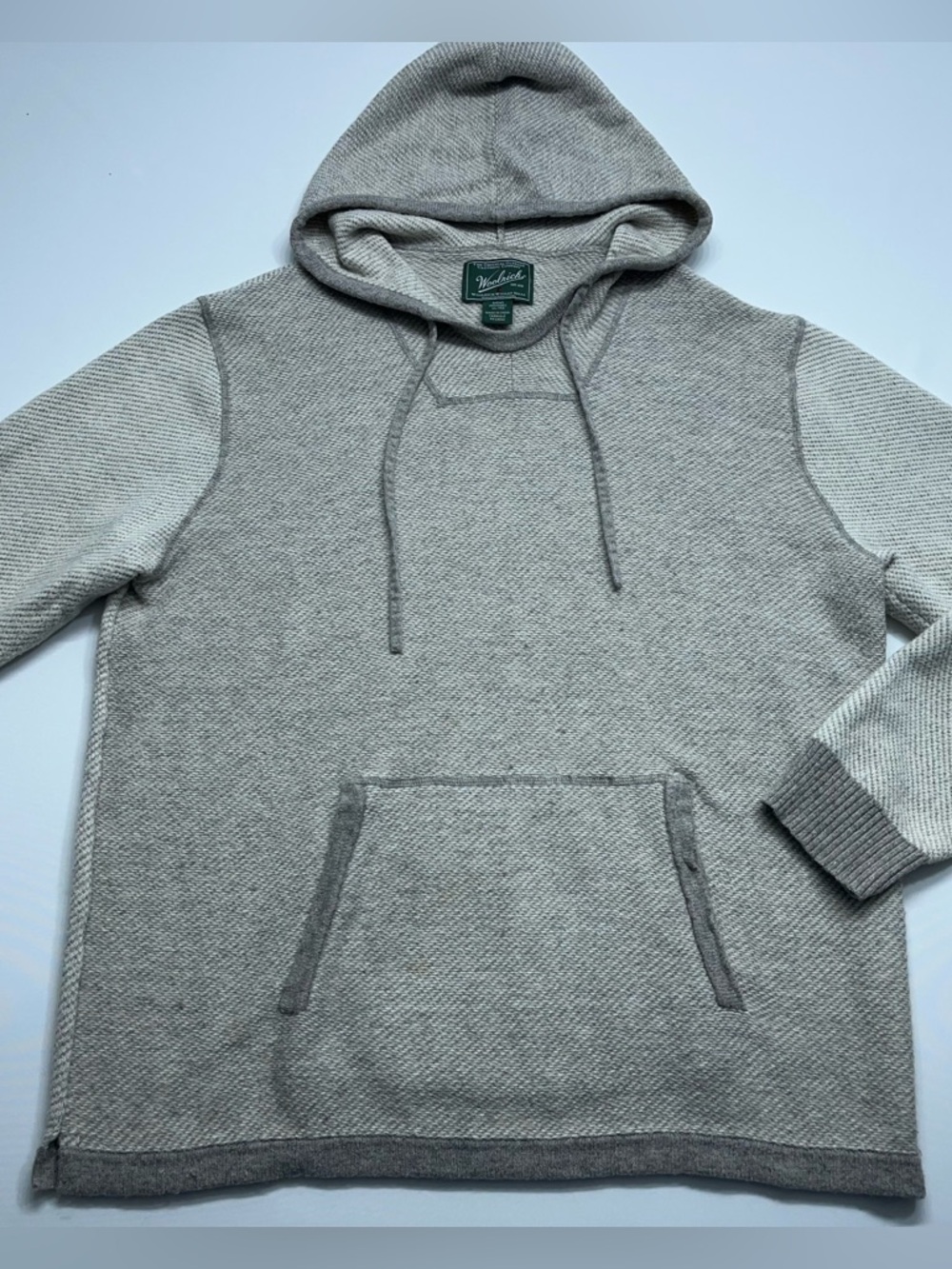 Woolrich Hooded Sweater Mens Size XL Pullover Cotton Nylon Preppy Fisherman